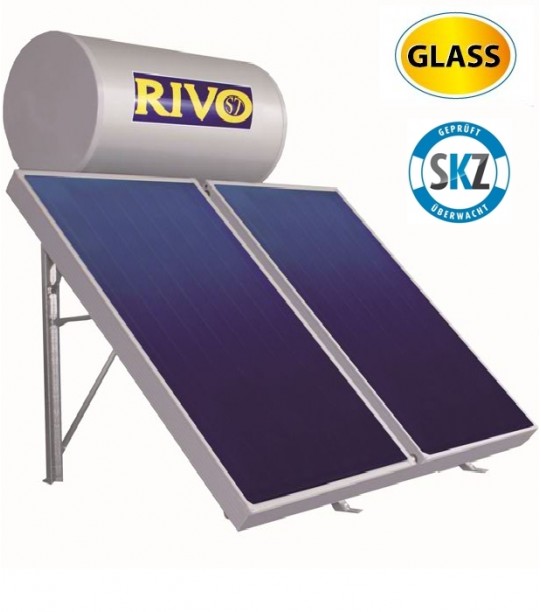 RIVO ST Glass 300L με 2 συλλέκτες υπερ-επιλεκτικής επίστρωσης 2,4m²
