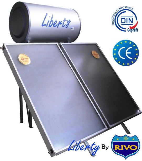 Liberty 160L με 2 συλλέκτες υπερ-επιλεκτικής επίστρωσης 1,5m²